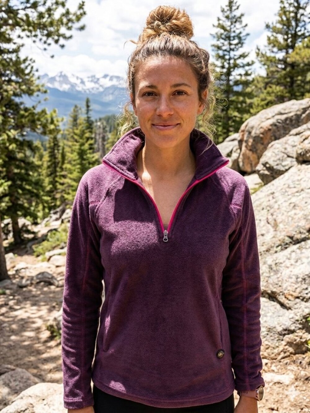 Prana Prana Purple Fleece Quarter-Zip Teddy bear style - Small